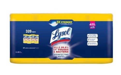 Lysol Disinfecting Wipes, Pack of 4, New - Lot 597