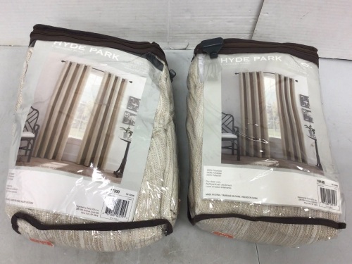 Lot of (2) Hyde Park Curtain Panels 84", Appears new w/ Security Tags - Lot 662