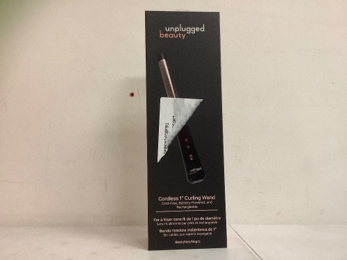 Unplugged Beauty Cordless 1" Curling Wand, Powers Up, E-Commerce Return - Lot 689