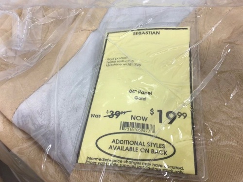 Lot of (2) 84" Curtain Panels, E-Commerce Return - Lot 689A