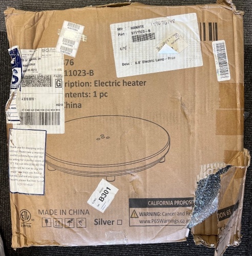 Electric Lamp Base, E-Commerce Return - Lot 691A