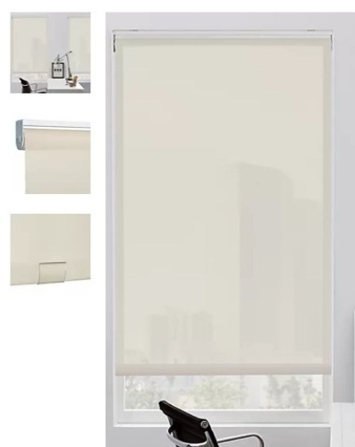 Lot of (2) GLOWE Cordless 5% Solar Roller Shade 35" x 72", Appears new, Retail 149.99 - Lot 730