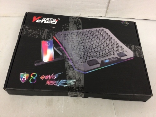 Vencci Laptop Cooler w/ Phone Holder, Powers Up, E-Commerce Return - Lot 737
