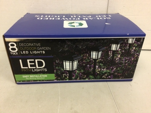 LED Solar Path Lights 8 Pack, E-Commerce Return - Lot 759