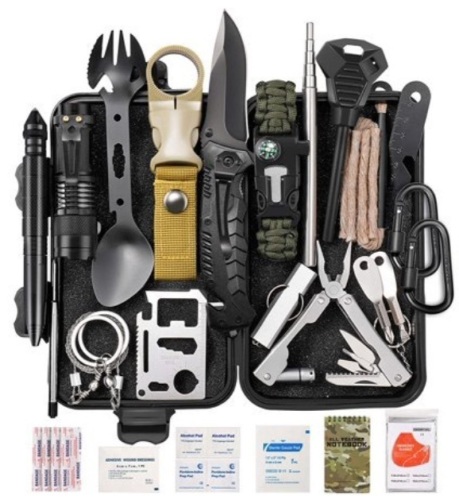 Lchahsprn Survival Gear Kit, E-Commerce Return - Lot 783