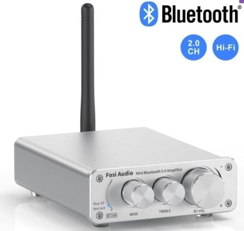 Fosi Audio 5.0 Bluetooth Amplifier, Powers Up, Appears New, Retail 70.99 - Lot 45
