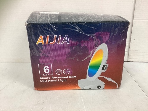 Aijia 6 Pack Recessed Slim LED Panel Lights, Appears New - Lot 54