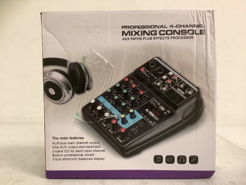 4 Channel Mixing Console, Powers up, Appears New - Lot 150
