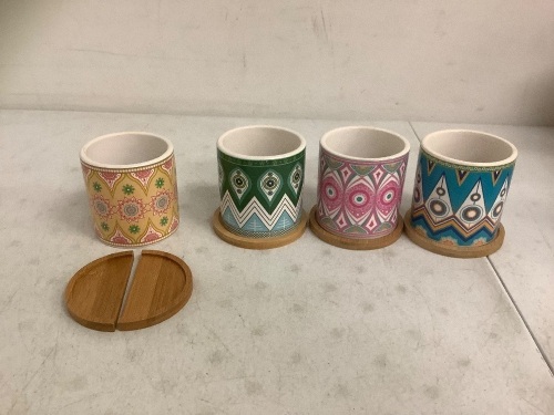 3" Small Ceramic Planters, New, w/ One Broken Base - Lot 171