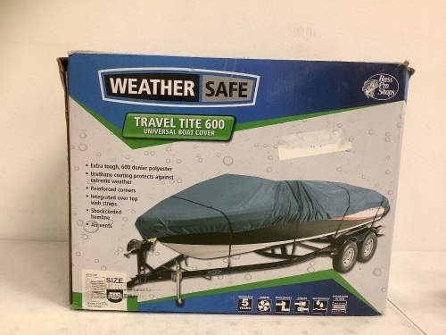 Weather Safe Universal Boat Cover, Size D, Appears New - Lot 181