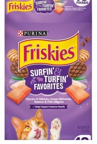 Friskies Surfin & Turfin Dry Cat Food, 12lbs, New - Lot 187