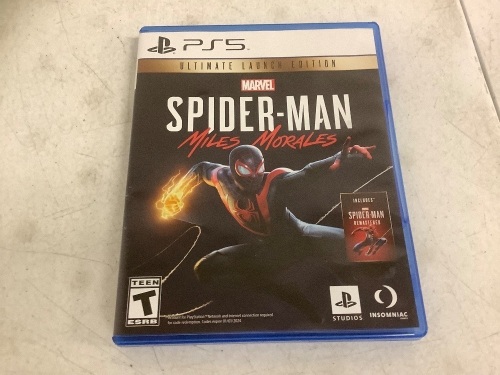 PS5 Spiderman Miles Morales, E-Commerce Return - Lot 217