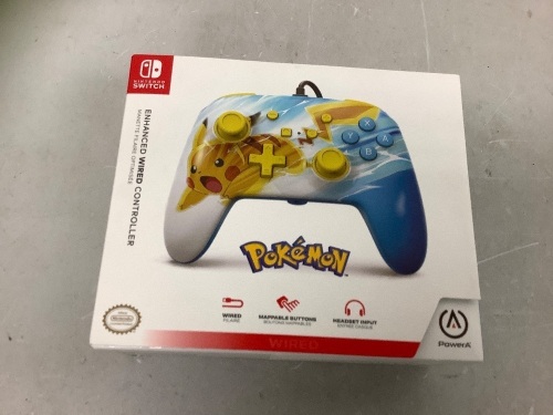 Pokemon Nindendo Switch Wired Controller, Untested, E-Commerce Return - Lot 637