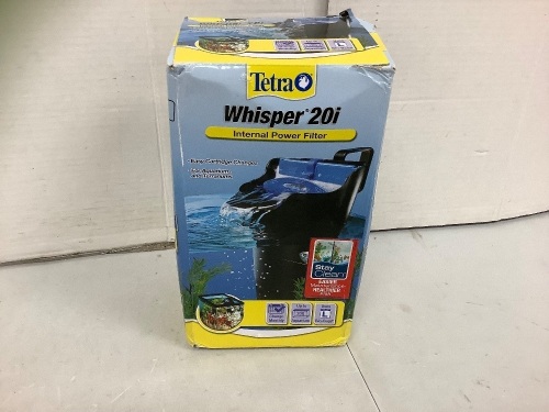 Tetra Whisper 20i Internal Power Filter, Powers Up, E-Commerce Returns - Lot 668