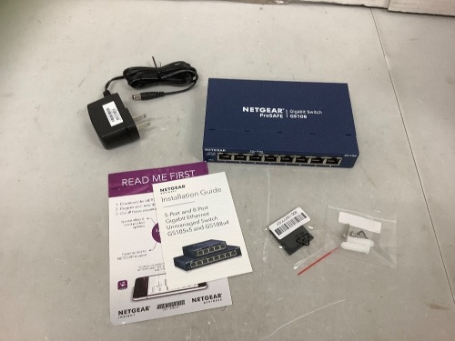 Netgear 8 Port Gigabit Desktop Switch, E-Comm Return - Lot 701
