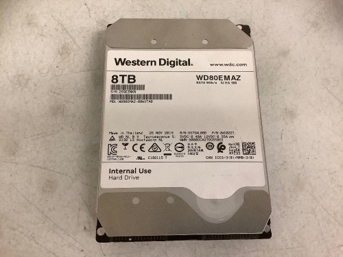 Western Digital 8TB Internal Hard Drive, Appears New - Lot 716