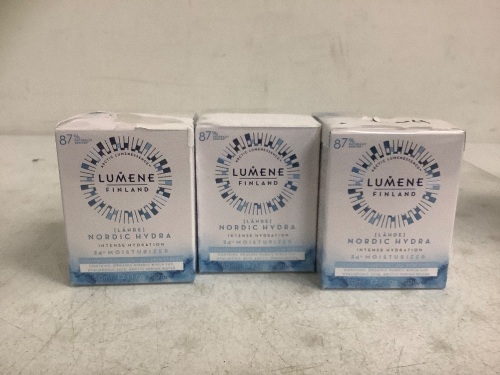 Lot of (3) Lumene Moisturizer, New - Lot 832