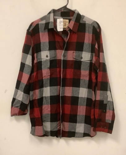 RedHead Mens Flannel Shirt, L, E-Commerce Return w/ Missing Button - Lot 872