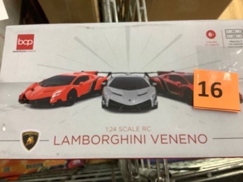1/24 Kids RC Lamborghini Veneno Racing Car Toy w/ Lights, Shock Suspension - Lot 16