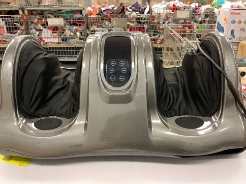 Therapeutic Foot Massager w/ High Intensity Rollers, Remote, 3 Modes - Lot 74