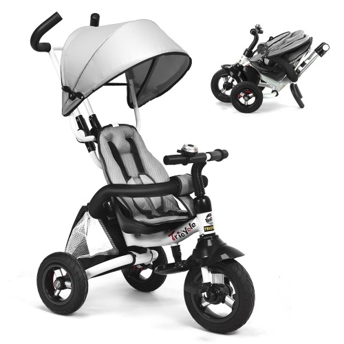 6-in-1 Baby Foldable Stroller Tricyclew/Canopy Bag and Sponge Guardrail - Lot 192