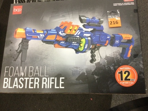 Electric Soft Foam Ball Long-Distance Blaster Toy w/ Barrel Extension, Bipod - Lot 216