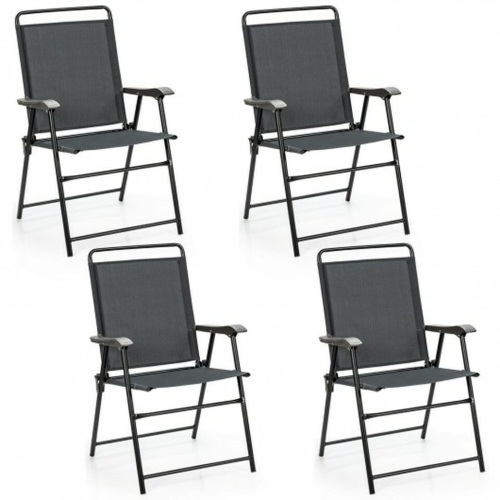 4Pcs Portable Outdoor Camping Lawn Garden Patio Folding Chair With Armrest - Lot 340