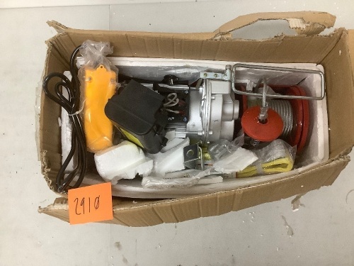 1 Ton Electric Rope Hoist - Minor Damage - Lot 2910