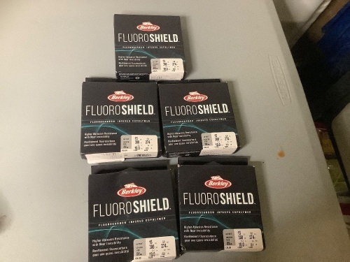 Lot of (5) Berkley Fluoroshield, Fishing Line, Appears New - Lot 146