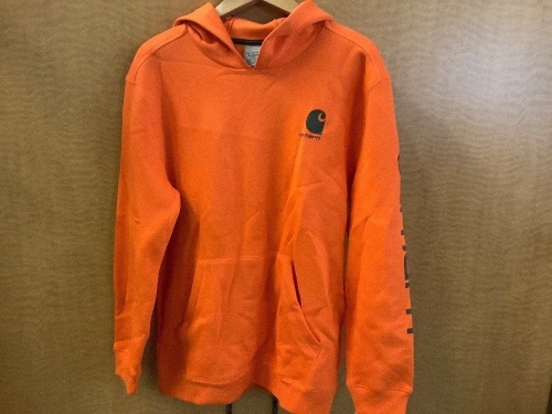 Carhartt Blaze Orange Hoodie, Boy's XL, Appears New - Lot 160