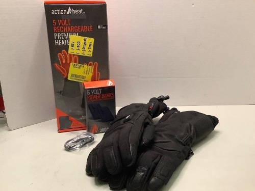 Action Heat 5 Volt Rechargeable Gloves, Untested, Appears New - Lot 270