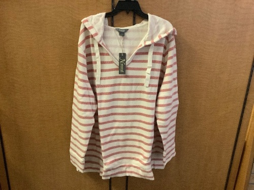 Natural Reflections Striped Hoodie, 3X, Appears New - Lot 603