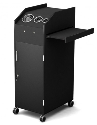 Black Salon Trolley Cart with 4 Storage Trays - Lot 88