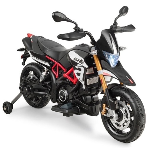 Costway Black 12 V Motorcycle Powered Ride-On with Training Wheels  - Lot 89