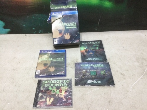void tRrLM(); //Void Terrarium Limited Edition Set for PS4 - Game & CD are Sealed  - Lot 97