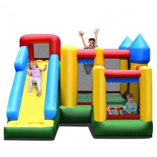 Inflatable Bounce House with Balls and Super Slide   - Lot 128