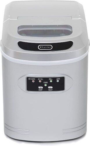 Whynter IMC-270MS Compact Ice Maker, 27-Pound, Metallic Silver - Lot 172