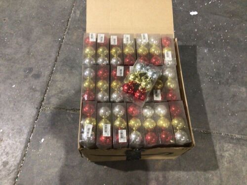 Lot of (64) Plastic Christmas Ornaments, 6 Pack  - Lot 181