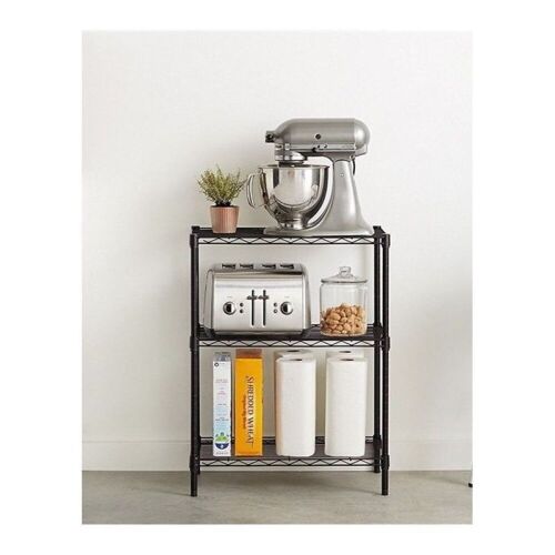 Small 3 Tier Kitchen Storage Organizer Rack Wire Shelving Unit - Lot 587