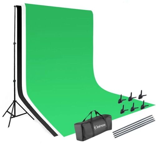 Adjustable Background Stand Kit with 3 Backdrops - Lot 643
