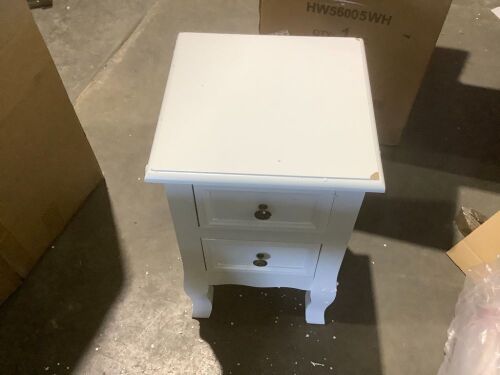 Wood Accent Night Stand with 2 Drawers  - Lot 655