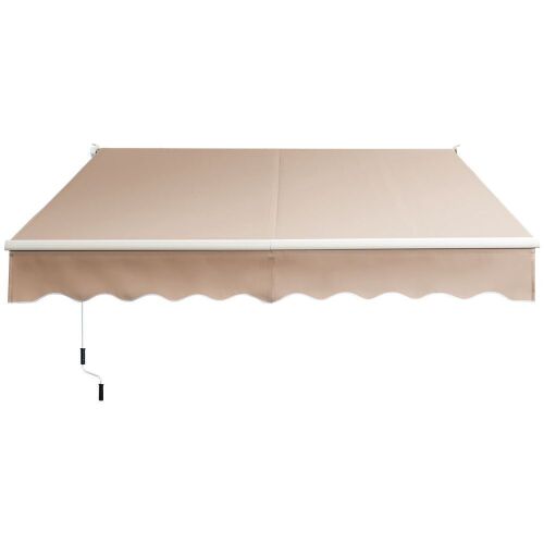 Costway 10' x 8' Retractable Awning Patio sun shade w/Crank Handle - Lot 671