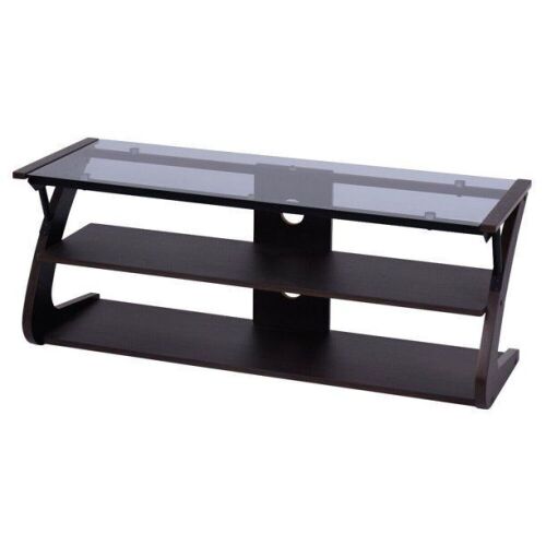 Costway 3-Tier Tempered Glass Top TV Stand Entertainment Center  - Lot 678