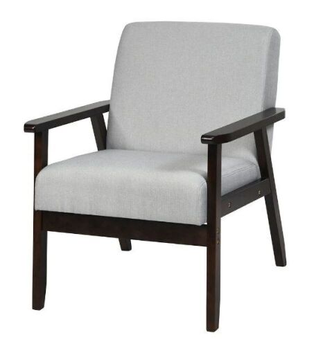 Fabric Accent Chair Rubber Wood Legs - Lot 687