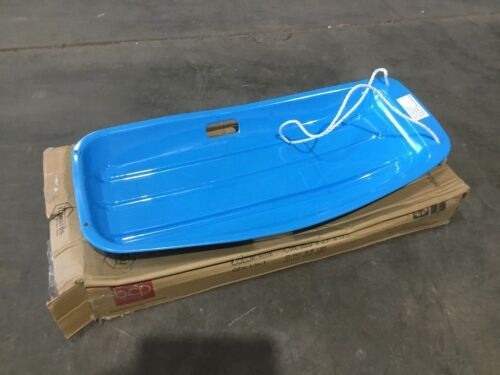 Kids Outdoor Plastic Toboggan Snow Sled Board w/ Pull Rope, Handles - 35in - Lot 794