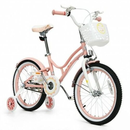  Babyjoy 18" Kids Bike Toddlers Adjustable Freestyle Bicycle With Training Wheels - Lot 901