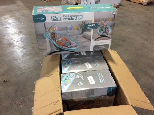 Lot of (4) 2 in 1 Multifunctional Baby Cradle Chairs  - Lot 929