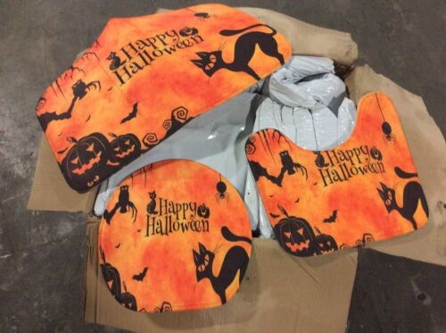 Lot of (18) Happy Halloween Bathroom Rug & Toilet Cover Sets - Lot 947