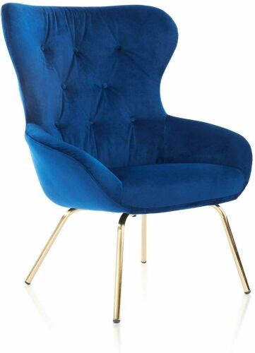 Velvet Accent Chair with Thick Seating Cushion - Lot 1167