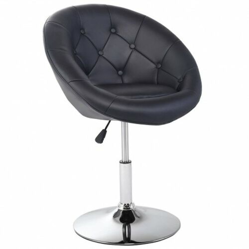 Modern Adjustable Swivel Round Pu Leather Chair - Lot 422